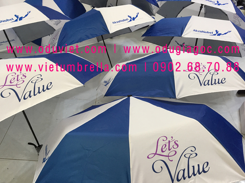 xưởng sản xuất ô dù cầm tay in logo quảng cáo